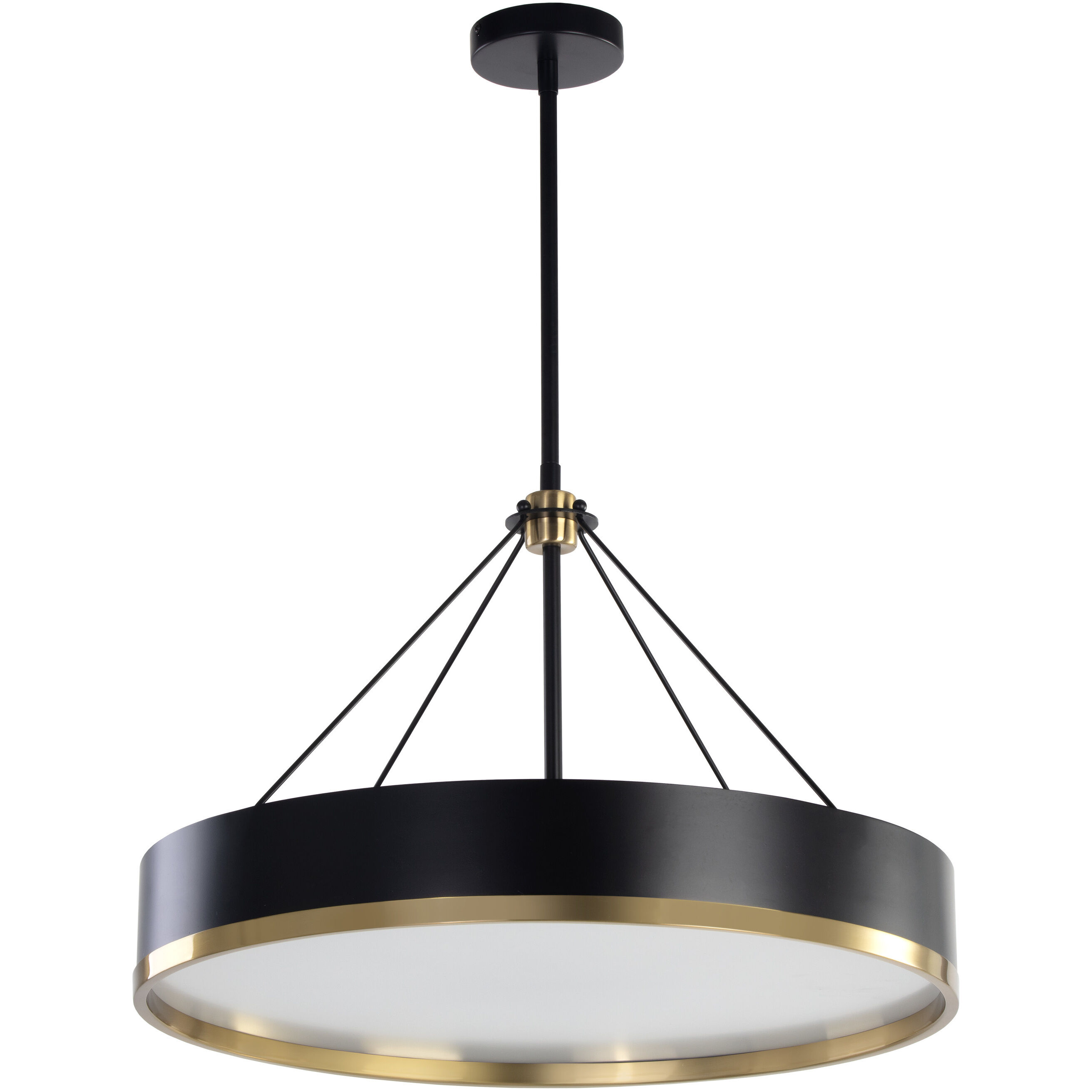Dudley LED Black / Brass / Black Chandelier Ceiling Light
